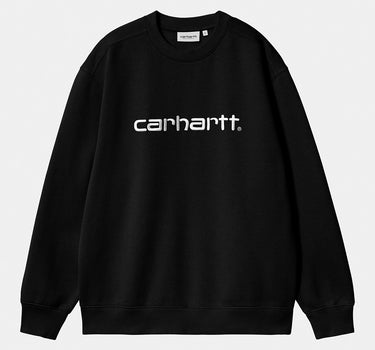 CARHARTT WIP WOMENS CARHARTT SWEATSHIRT I033647 BLACK WHITE