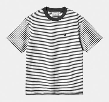 CARHARTT WIP WOMENS COLEEN T-SHIRT SSTRIPES WHITE BLACK