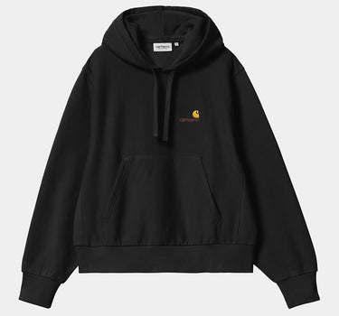 CARHARTT WIP WOMENS HOODED AMERICAN SCRIPT SWEATSHIRT I033650 BLACK