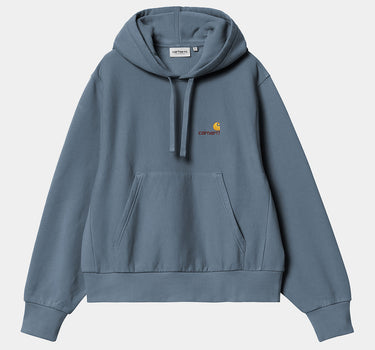 CARHARTT WIP WOMENS HOODED AMERICAN SCRIPT SWEATSHIRT I033650 POSITANO