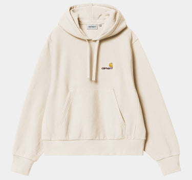 CARHARTT WIP WOMENS HOODED AMERICAN SCRIPT SWEATSHIRT I033650 MOONBEAM