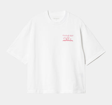 CARHARTT WIP WOMENS KAINOSHO T-SHIRT I033681 WHITE CHARM PINK