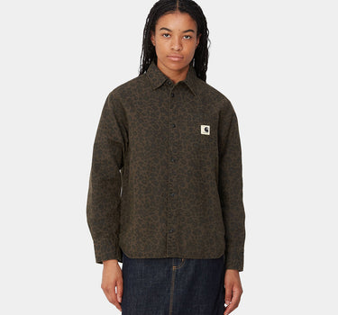 CARHARTT WIP WOMENS LEO SHIRT I034251 CAMO LEO TAMARINF