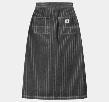 Carhartt Wip 여성 Orlean Skirt I033015 Stripe Black White