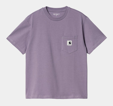 CARHARTT WIP WOMENS POCKET T-SHIRT I032215 GLASSY PURPLE