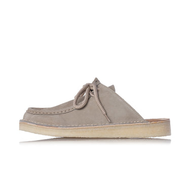 Clarks Originals Desert Nomad Mule Pale Grey Suede