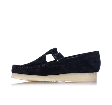 CLARKS ORIGINALS WOMENS WALLABEE T BAR BLACK