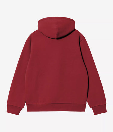 CARHARTT WIP HOODED CARHARTT SWEATSHIRT I030547 SCARLET GRAPHITE