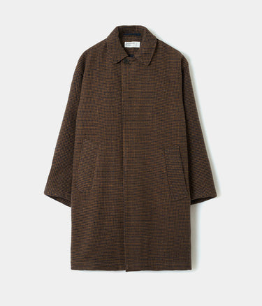 UNIVERSAL WORKS STAN COAT WOOL TWEED MIX 35170 BROWN NAVY
