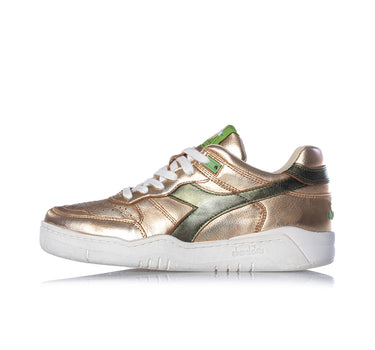 DIADORA HERITAGE WOMENS  B. 560 PIGSKIN METALLIC GOLD