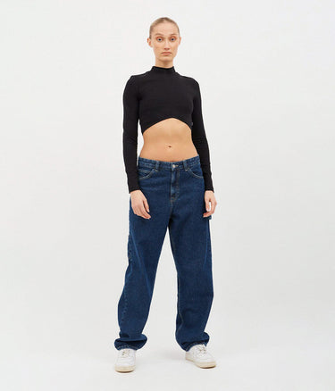 DR DENIM LIZZIE TOP NOIR - Shoelosophy