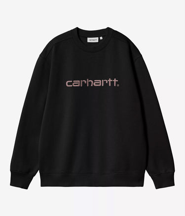 CARHARTT WIP WOMENS CARHARTT SWEATSHIRT I033647 BLACK HORTENSIA