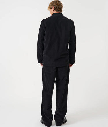 UNIVERSAL WORKS CAT CORD TWO BUTTON JACKET 35570 BLACK