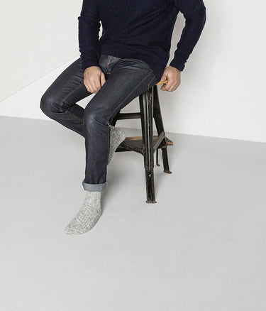 BIRKENSTOCK COTTON TWIST SOCKS 1008060 GRAY WHITE