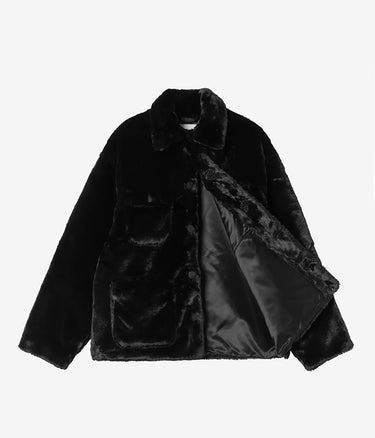 CARHARTT WIP WOMENS OLNEY MICHIGAN COAT I035320 BLACK