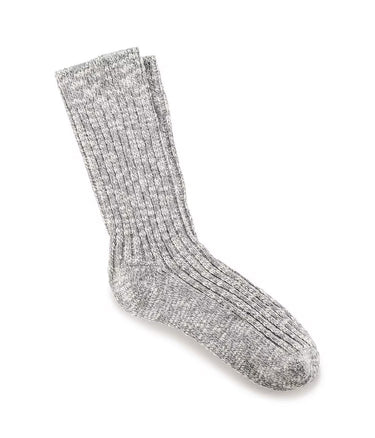 BIRKENSTOCK COTTON TWIST SOCKS 1008060 GRAY WHITE