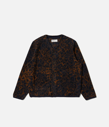 UNIVERSAL WORKS CARDIGAN 33722 NIGHT LEOPARD - Shoelosophy