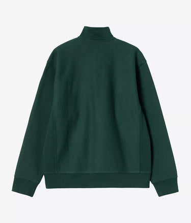 CARHARTT WIP HALF ZIP AMERICAN SCRIPT SWEATSHIRT I027014 DARK FIR