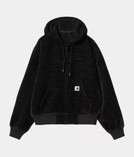 CARHARTT WIP WOMENS OG ACTIVE SWEATSHIRT JACKET I033905 BLACK REVERSIBLE