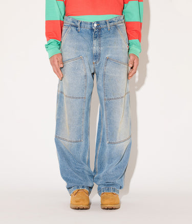 AMISH SUPPLIES SUPER KNEE CARPENTER DENIM STONE USED