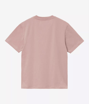 CARHARTT WIP WOMENS SCRIPT EMBROIDERY T-SHIRT I032293 GENTLE PINK
