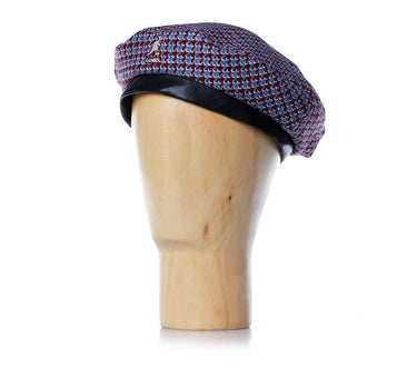 Kangol Tooth Grid Beret K5309 Maroon Blue BasquePied de Poule