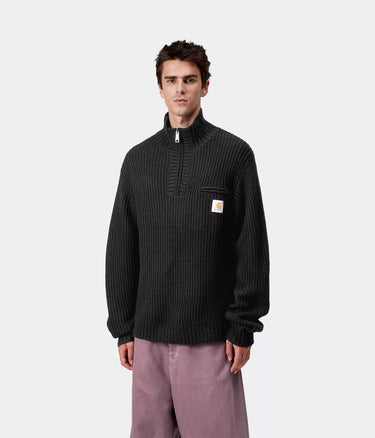 CARHARTT WIP DETROIT HALF ZIP SWEATER I035398 BLACK
