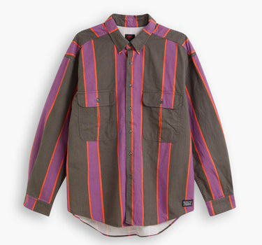 LEVI'S SKATEBOARDING WOVEN VERTICAL STRIPE SHIRT