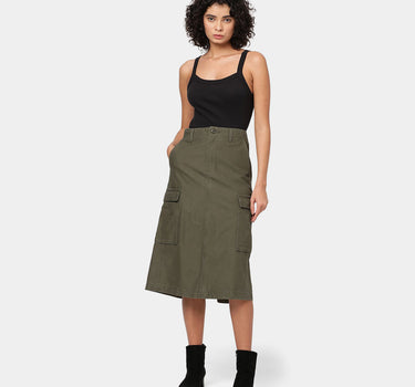 Levi's Womens Cargo Midi Skirt Olive Night