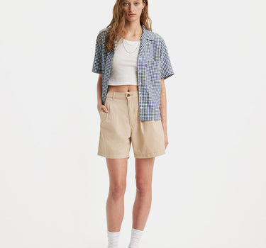 LEVI'S WOMENS PLEATED TROUSERS SHORTS