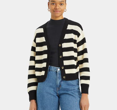 Levi's Womens Snowflake Cardigan A8728-0007 Butterfly Stripe Caviar