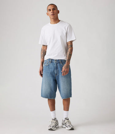 LEVI'S 478 BAGGY SHORTS 001JM-0000 BLUE STONE WASHED JORTS UOMO