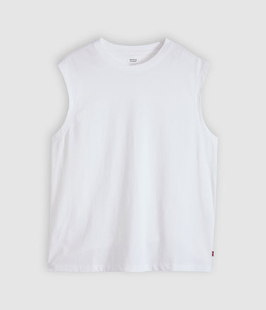 LEVI'S MUSCLE TANK 90S FADE 004V1-0005 BRIGHT WHITE SLEEVELESS BOXY FIT