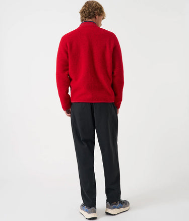 UNIVERSAL WORKS ZIP BOMBER WOOL FLEECE 00018 SCARLET