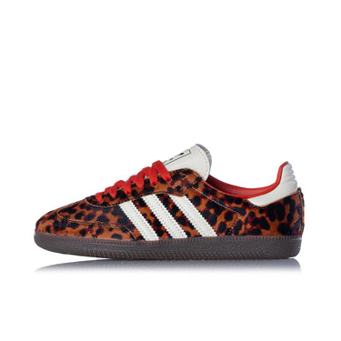 ADIDAS WOMENS SAMBA OG JI2734 DARK BROWN OFF WHITE LEOPARD PRINT