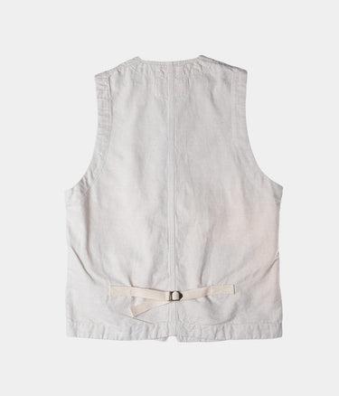 CHESAPEAKE'S WORK VEST LINEN ST. MITCHELL IVORY GILET UOMO