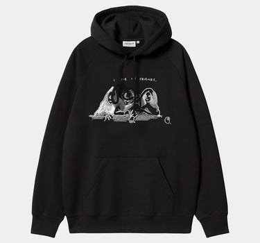 PEPE TIRELLI X CARHARTT WIP HOODED PEPE FRIENDS SWEATSHIRT I033934 BLACK