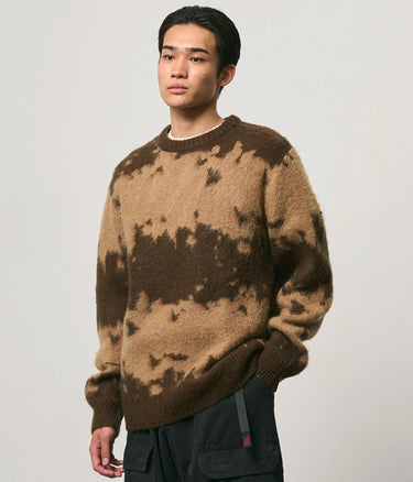 GRAMICCI MOHAIR SPLATTER SWEATER G6FM-J037 TAUPE