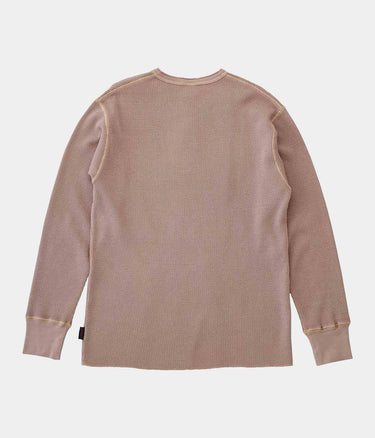 GRAMICCI HEALTHIKNIT WAFFLE HENLEY GUT5-F3006 PLUM PIGMENT DYED