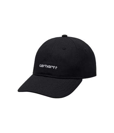 CARHARTT WIP CANVAS SCRIPT CAP I028876 BLACK WHITE