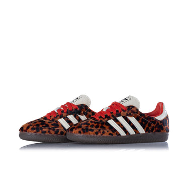 ADIDAS WOMENS SAMBA OG JI2734 DARK BROWN OFF WHITE LEOPARD PRINT