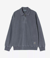 CARHARTT WIP HARPER POLO I036893 CARBON GARMENT DYED - Shoelosophy