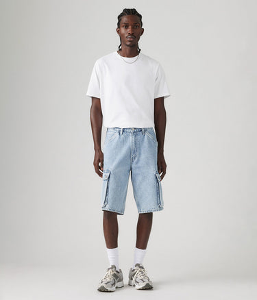 LEVI'S 478 BAGGY CARGO SHORTS 001GU-0004 BLUE STONE WASHED JORTS UOMO