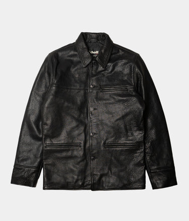 SCHOTT NY BLACK LC BRAKEMAN LAMBSKIN LEATHER JACKET - Shoelosophy