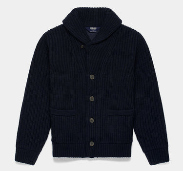 SEBAGO DOCKSIDES BRADFORD CARDIGAN SWEATER BLUE MARINE