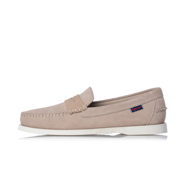 SEBAGO DOCKSIDES DAN BOAT FLESH OUT BEIGE CAMEL LOAFER UOMO SUEDE