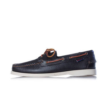 Sebago Docksides Portland Tumbled Leather Dark Brown