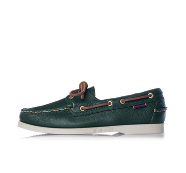 Sebago Docksides Portland Tumbled Leather Green Hunter