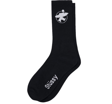 STUSSY SURFMAN CREW SOCKS 138847 BLACK