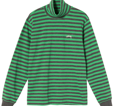 Stussy Classic Stripe LS Turtleneck Tee 1140229 Green